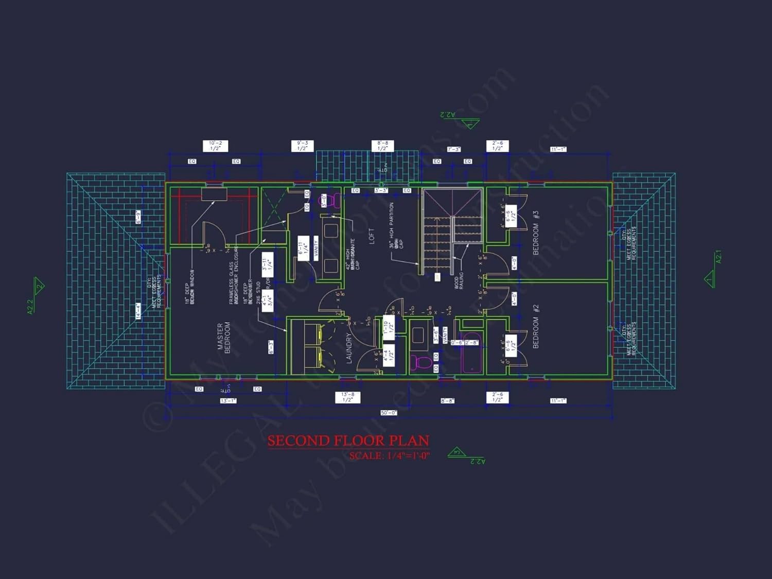 20-1310 HOUSE PLAN - Craftsman House Plan with 2-Story Floor Blueprint Design