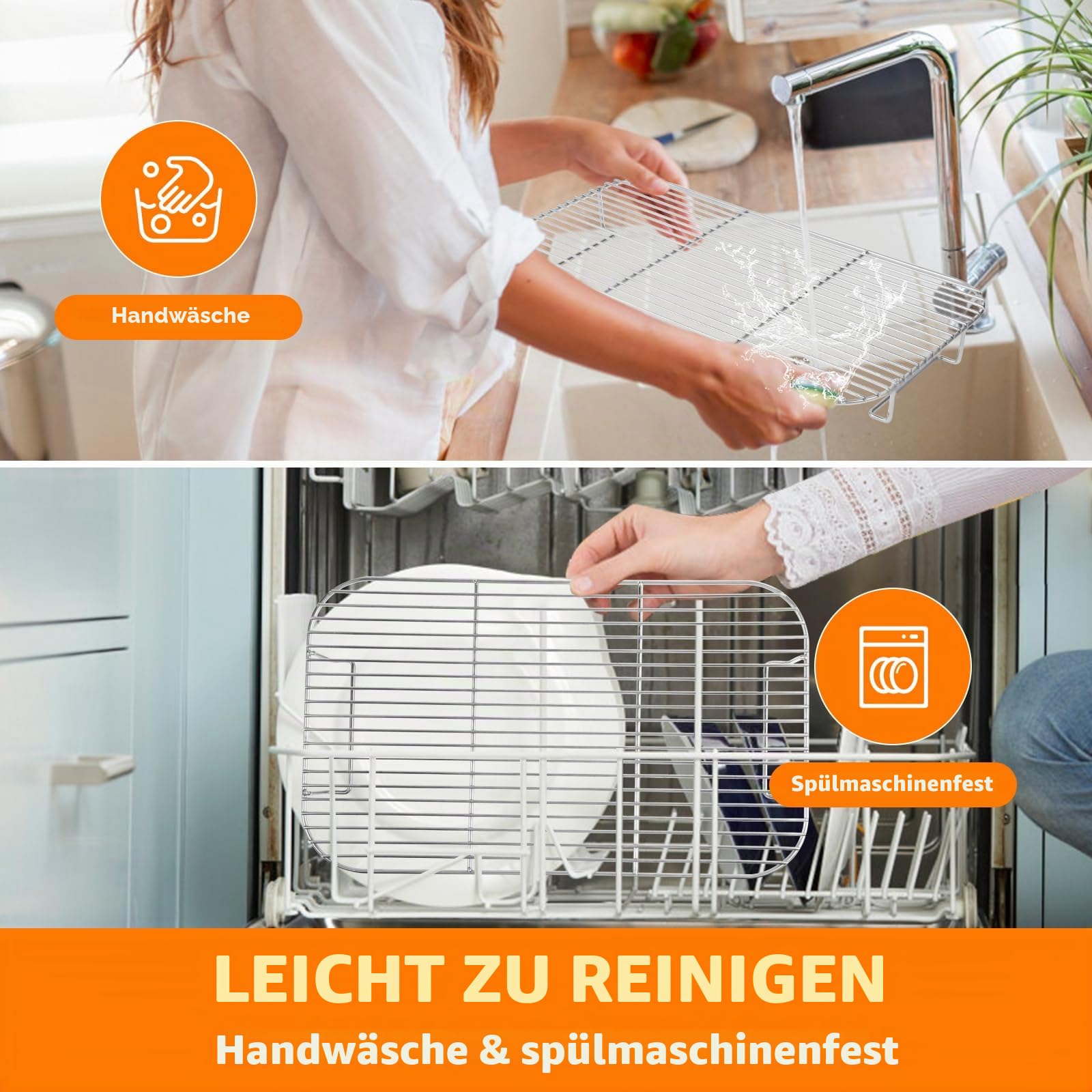 2-teiliges Edelstahl-Rack-Set für Ninja XSKRSTRKXL Woodfire OG800 und OG900 Serie, Grillrost-Zubehör für Ninja OG850 OG951 Woodfire Pro XL Outdoor Grill & Smoker