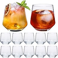Cadamada 12-Piece 13oz Old Fashioned Glasses Set - Heavy Base Whiskey, Cocktail, Wine Glasses, Dishwasher Safe, Ideal Gift