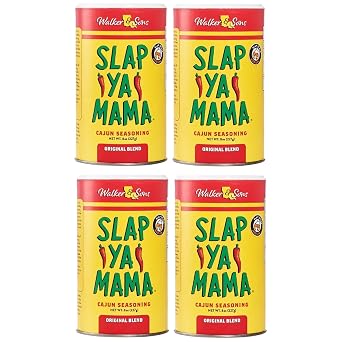 Slap Ya Mama Original Blend Cajun Seasoning - 8 oz Can, Pack of 4, All Natural, MSG Free, Kosher - Authentic Louisiana Flavor