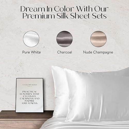 Miniatura 3 de Colorado Home Co Juego de sábanas de seda (4 piezas)