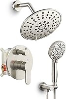 Vista 20 de SR SUN RISE Grifo de ducha – Sistema de cabezal de ducha multifuncional de alta presión de 16 pulgadas con accesorios de cabezal de ducha de mano