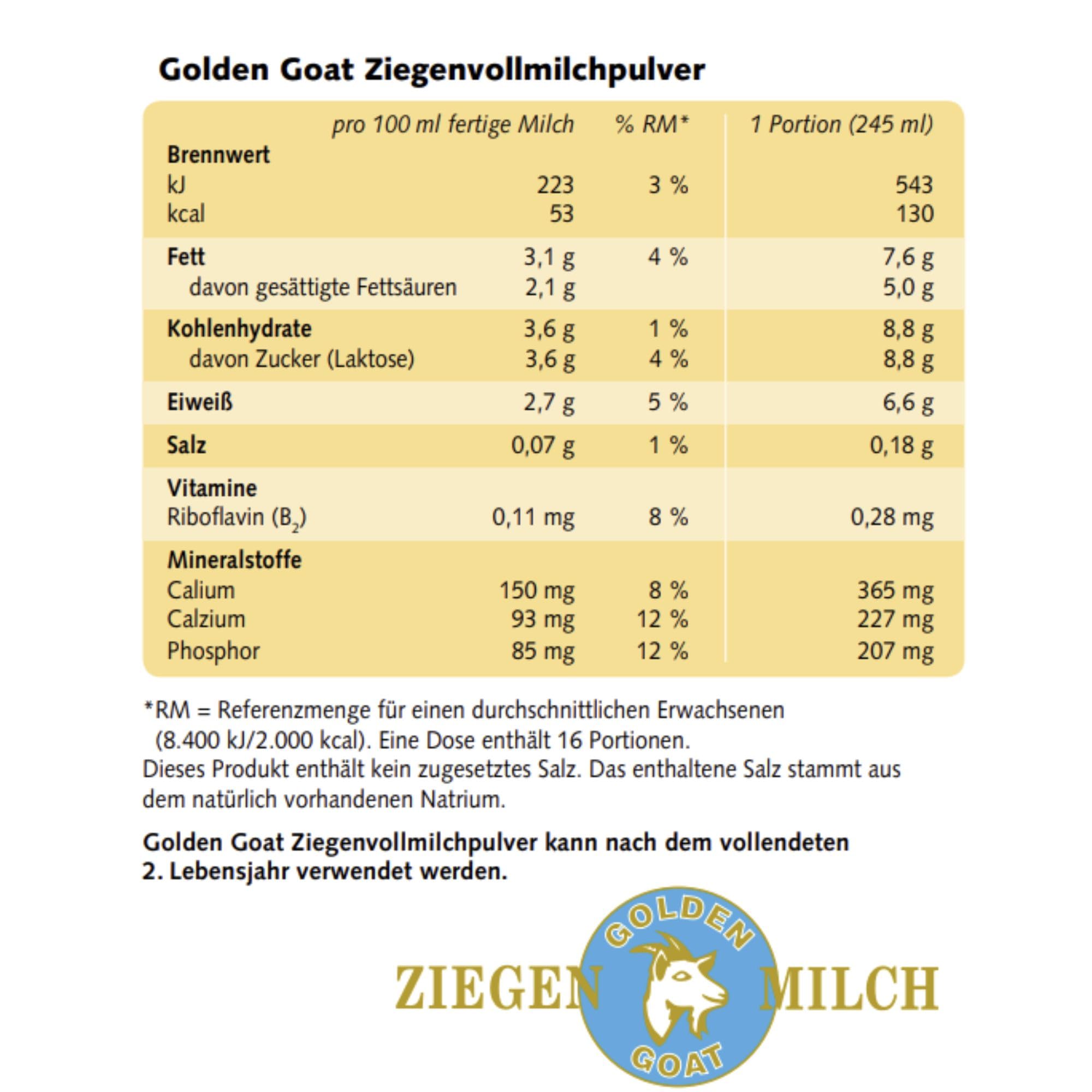 Golden Goat Ziegenmilch Pulver 400 g - 6 Stück