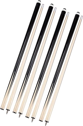 Palos de billar de madera de 19 onzas y 58 pulgadas, palo de madera dura, 2 piezas de 58 pulgadas, palos de billar americanos, palos de mesa de