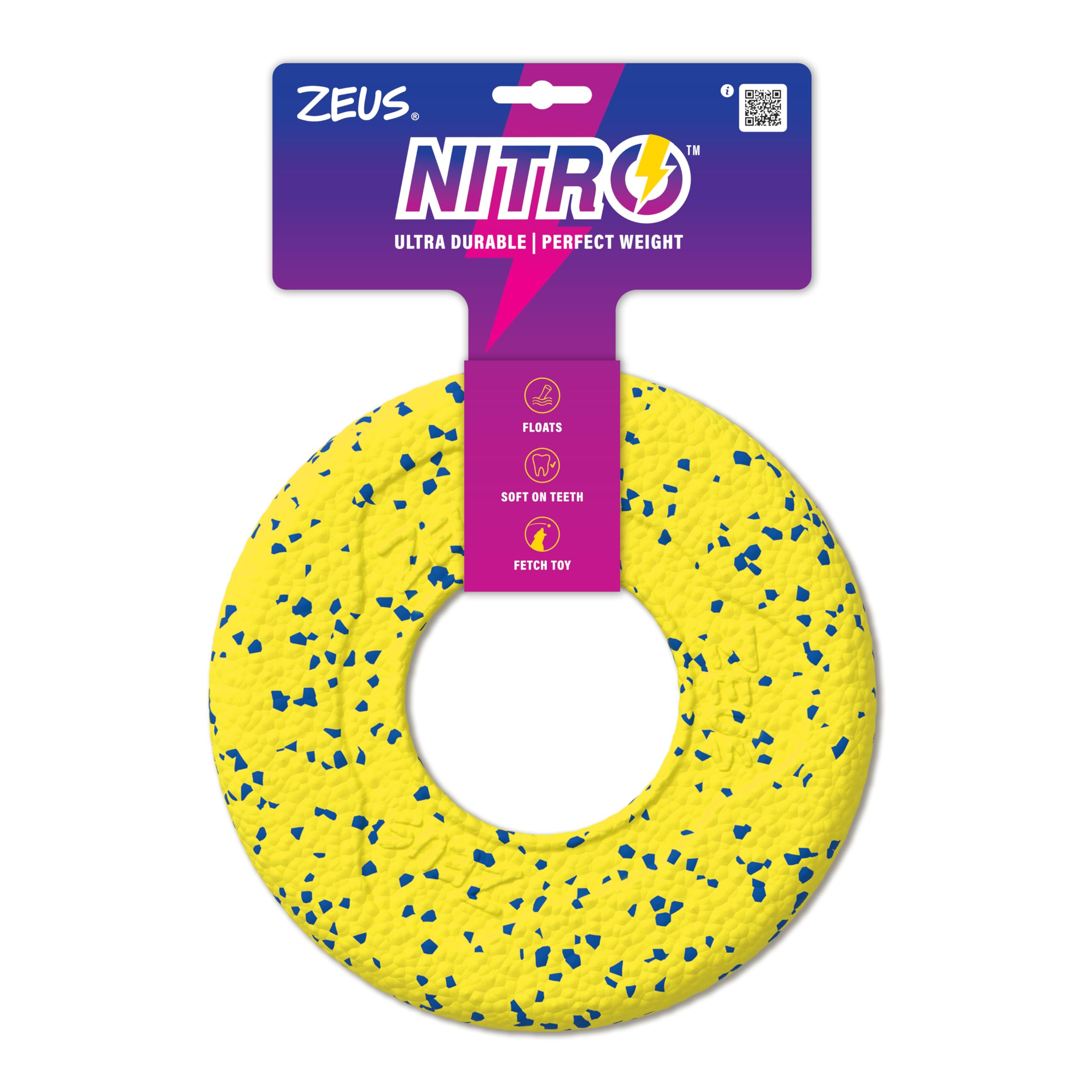 Zeus Disco Ligero y Resistente para Perros Nitro, 24 cm diámetro