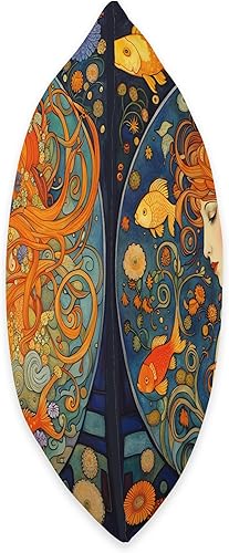 Miniatura 2 de Red haired Art Nouveau Woman Of The Waters Hermosa almohada estilo Art Nouveau de la mujer pelirroja de las aguas, 16 x 16 pulgadas, multicolor