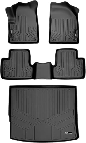 SMARTLINER Juego de alfombrillas de piso y revestimiento de carga personalizadas para Jeep Cherokee 2014-2023