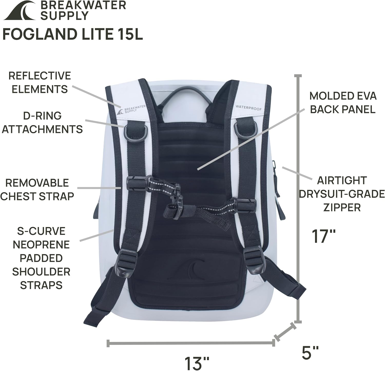 Breakwater Supply™ Waterproof IP68 Submersible Backpack with Airtight Zippers | Laptop Travel Outdoors | Fogland 25L 20L 15L | 100% Waterproof, Submersible, Airtight Zippers, Travel Outdoors - Image 5