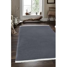 Sa akl  Kal n Yumu ak Kaymaz Taban Koyu Gri Pelu  Hal , 100 x 200