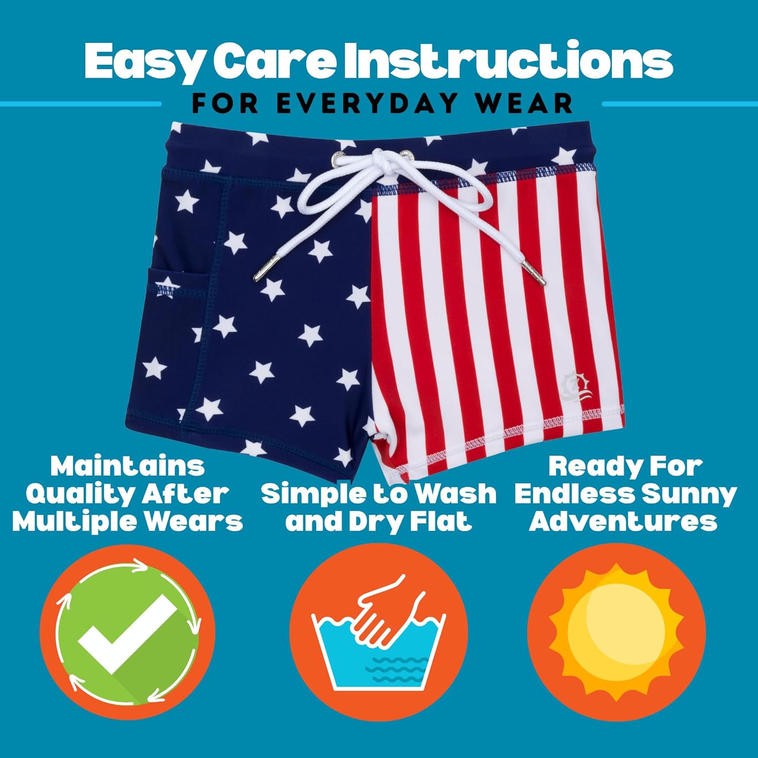 SwimZip Shorties - UPF 50+ Swim Shorts - Baby, Toddler, and Kids - Boys' or Girls - Image 4