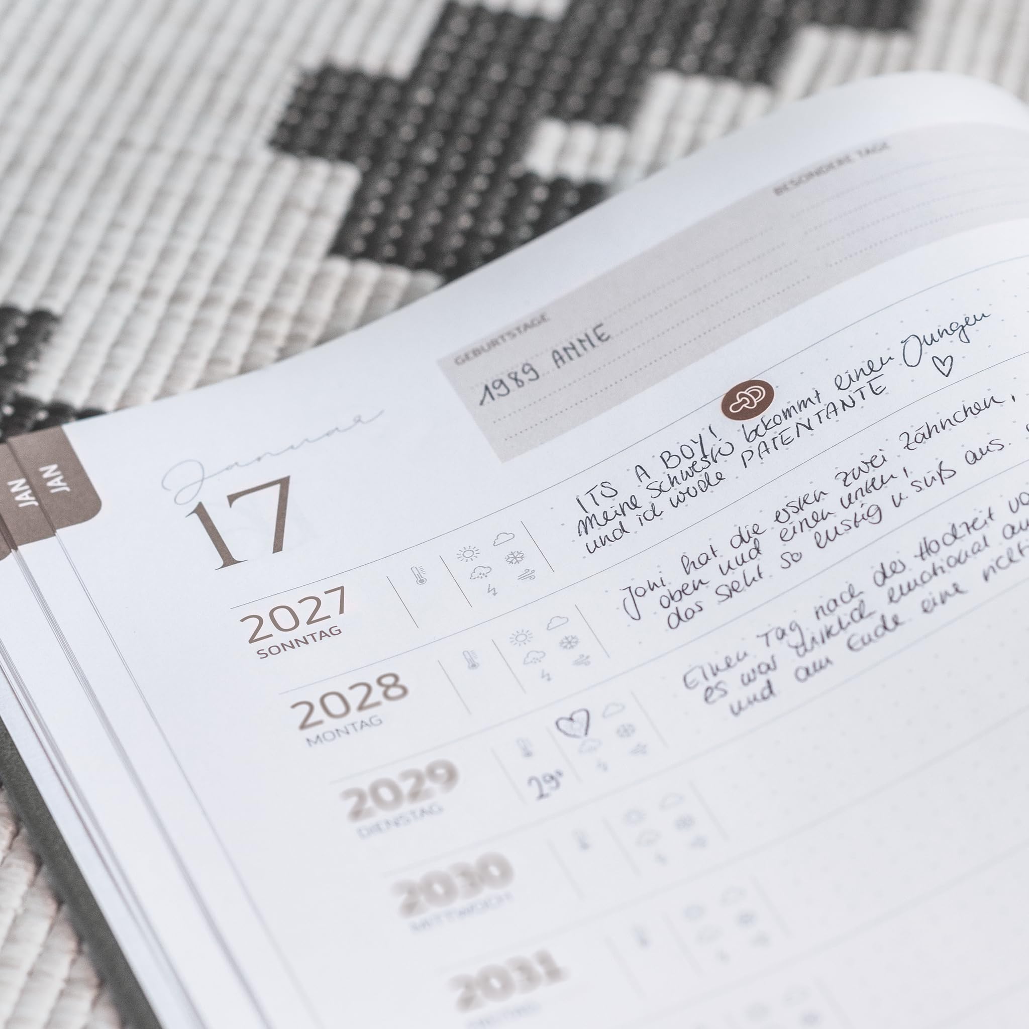 rido/idé 10-Jahres-Kalender Premium 2027-2036 „10 Years of Moments“ | A4, Kunstleder