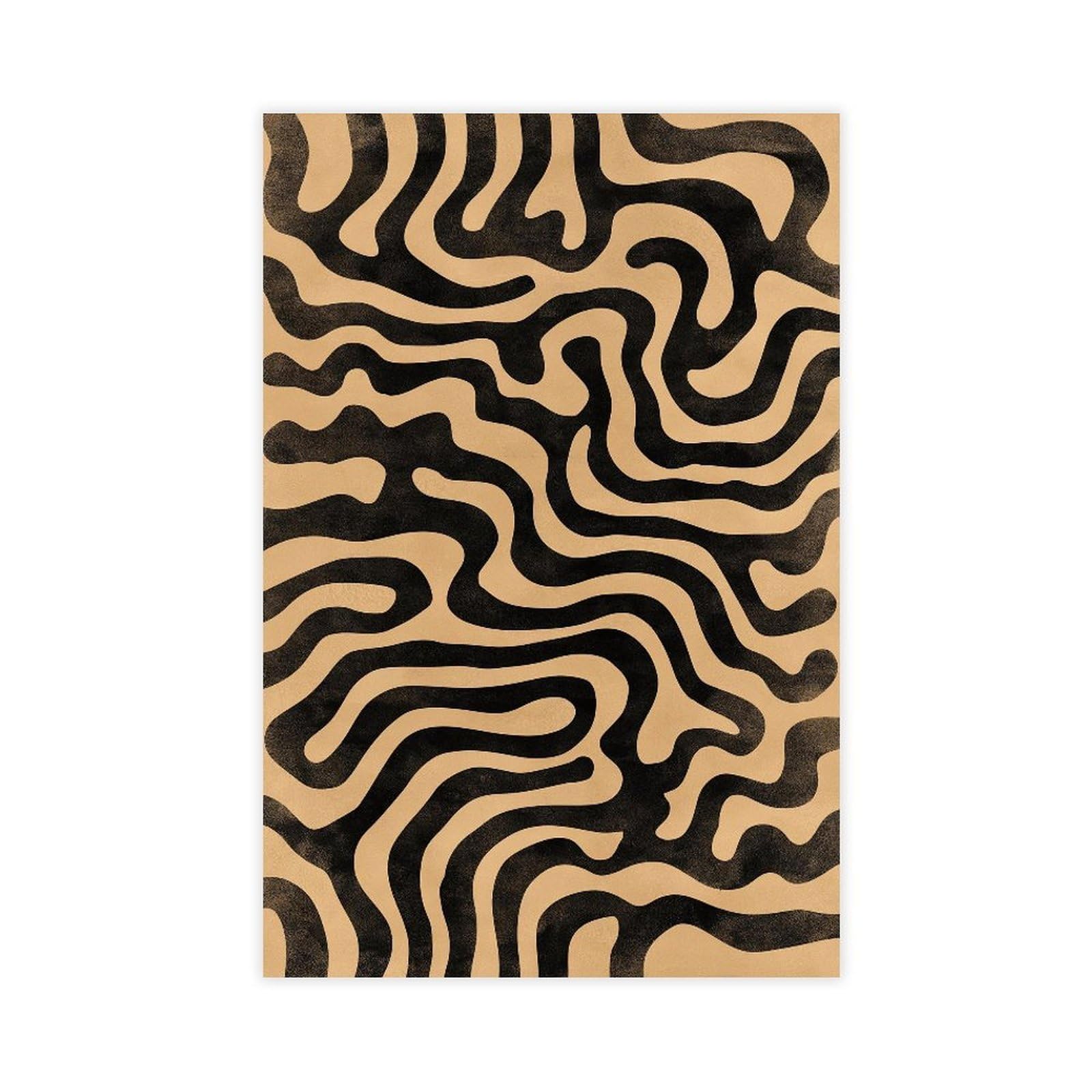 YWTJAX Neutral Abstract Line Poster Canvas Poster for Bedroom Decor Gift