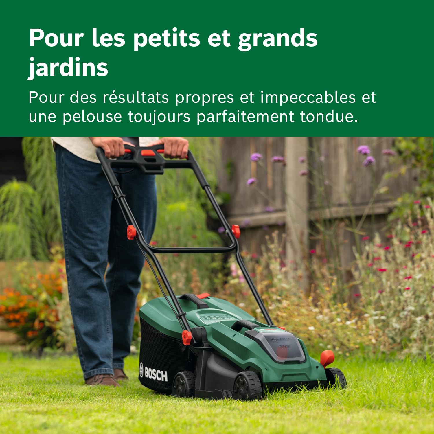 Bosch ROTAK18V-32 Tondeuse à Gazon sans-Fil 32 cm 25-65 mm 35 l Mulching