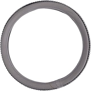 Car Steering Wheel Cover, Leather Non,Slip Protector For Most Cars , Grey