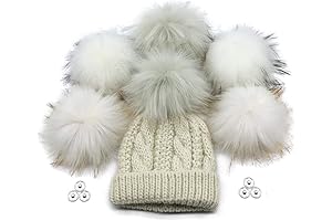 Furryvalley Set of 3 Extra Large 6-inch Faux Fur Pom Poms in Mix Colors
