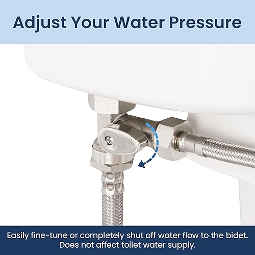 Miniatura 4 de Luxe Adaptador en T de metal con válvula de retención conexión en T de 3 tomas acabado chapado en cromo para neobidés Luxe