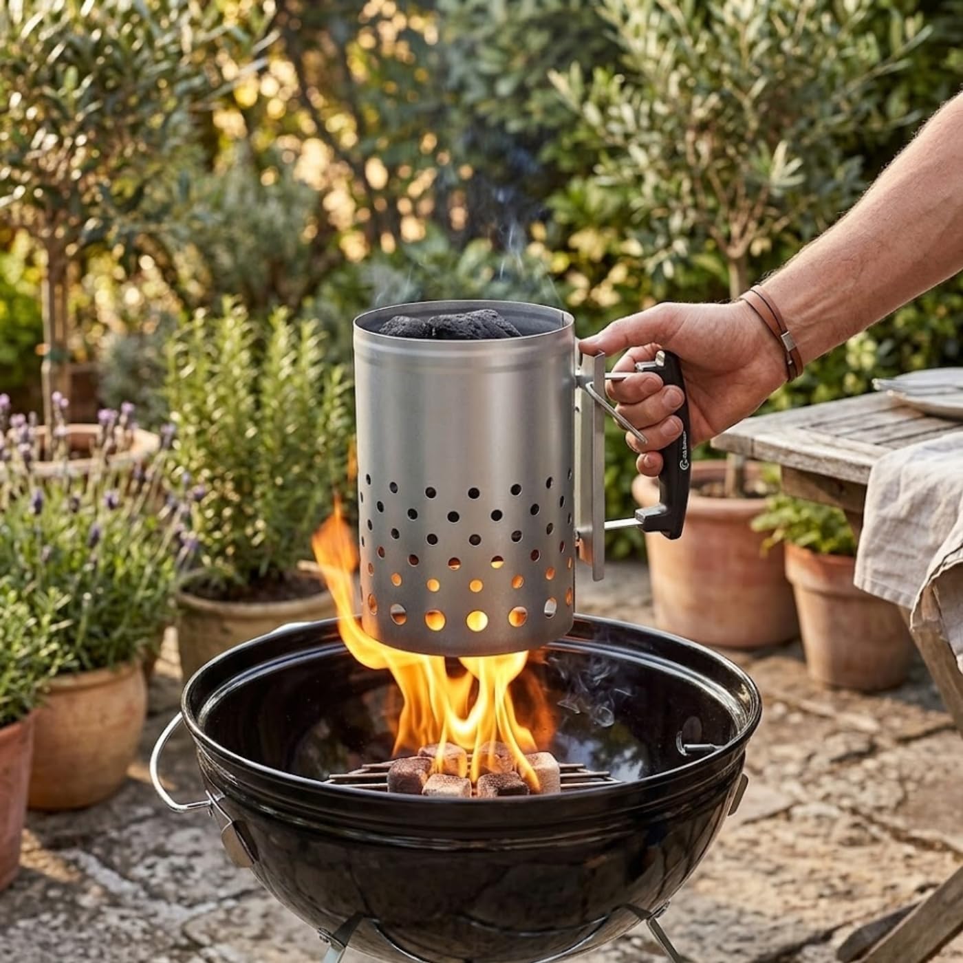 Little Balance Cheminée d'allumage Starter Barbecue à Charbon Ø18 cm Acier