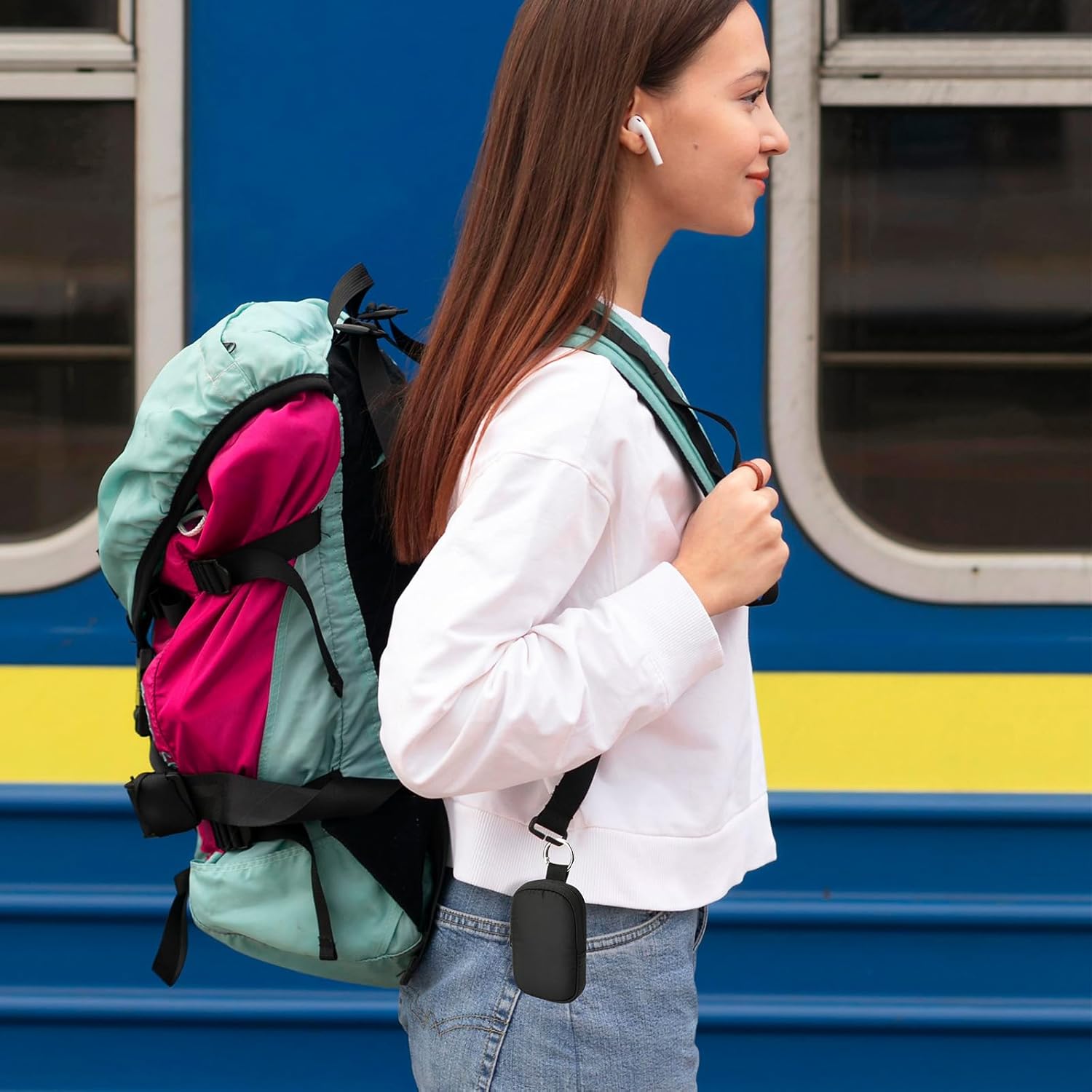 Beautyflier Pocket Hand Sanitizer Spray Case for Touchland Power Mist and Glow Mist 1FL OZ, Zipper Pouch for Hand Sanitizer Spray Bottle, with Removable Neck Strap, Great for Travel (Black) - Image 7