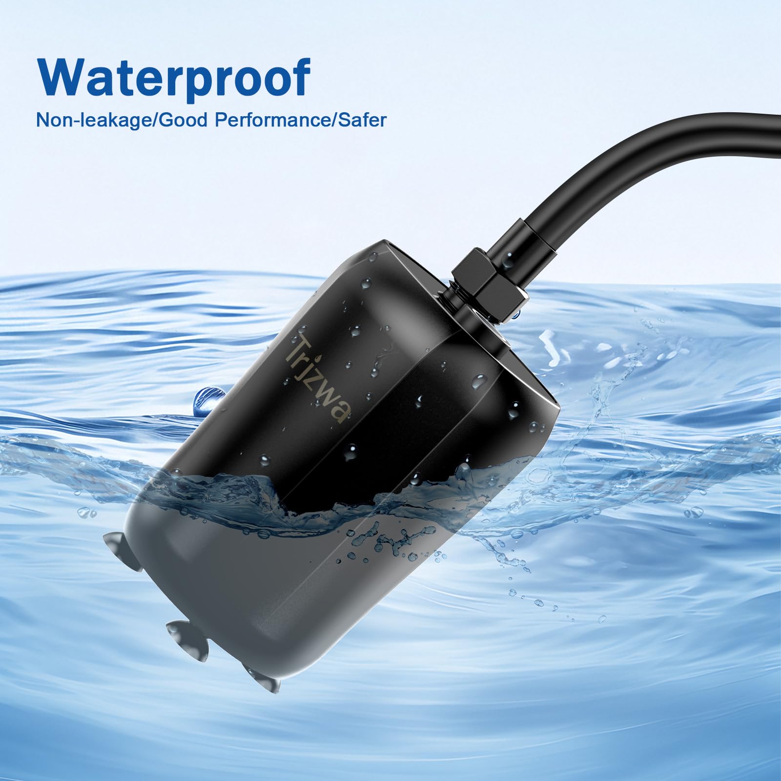 Douche Portable Camping, 9000mAh Pompe de Douche Rechargeable avec Affichage Numérique, Pommeau de Douche Réglable et Seau Pliable,Douche D'extérieur pour Camping,Randonnée,Lavage de Voiture