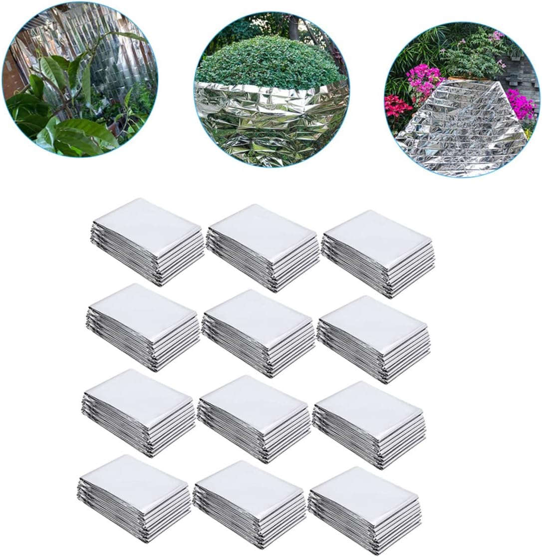 12Sheets Reflective Garden Films Multi Use Greenhouse Covering Durable Pet Foil for Plant Growth for Wind Protection Light Scattering