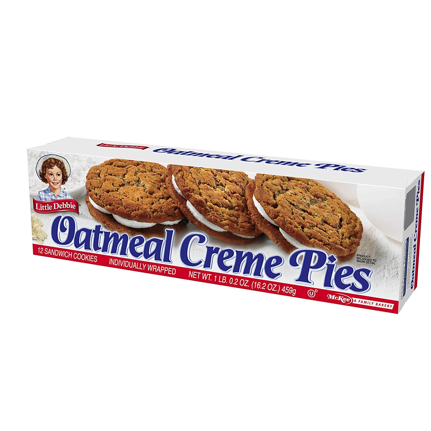 Little Debbie Oatmeal Creme Pies, 72 Soft Oatmeal Cookies with Creme (6 Boxes), 1.01 Pound (Pack of 6)