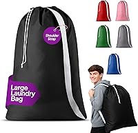 Vista 1 de Bolsa de lavandería Handy Laundry con correa de hombro - Cierre de cordón con bloqueo, material duradero, gran capacidad, costuras resistentes