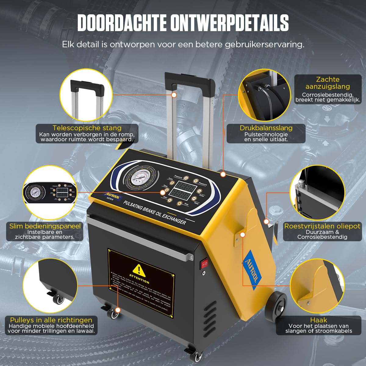 AUTOOL Brake Machine AUTOOL AST618 Brake Fluid Bleeder Machine ...