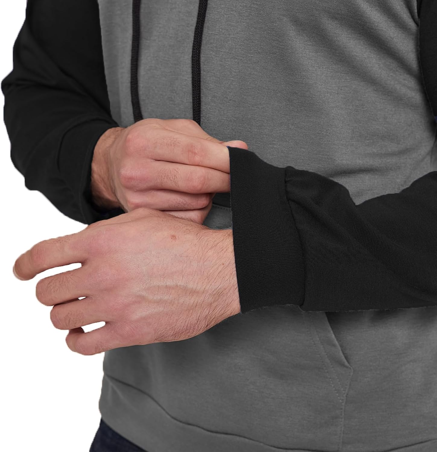 H HYFOL Men's Sweatshirt USA FLAG Patriotic Graphic Polyester Hoodies for Men Pocket Raglan Long Sleeve Sweatshirts - Image 4