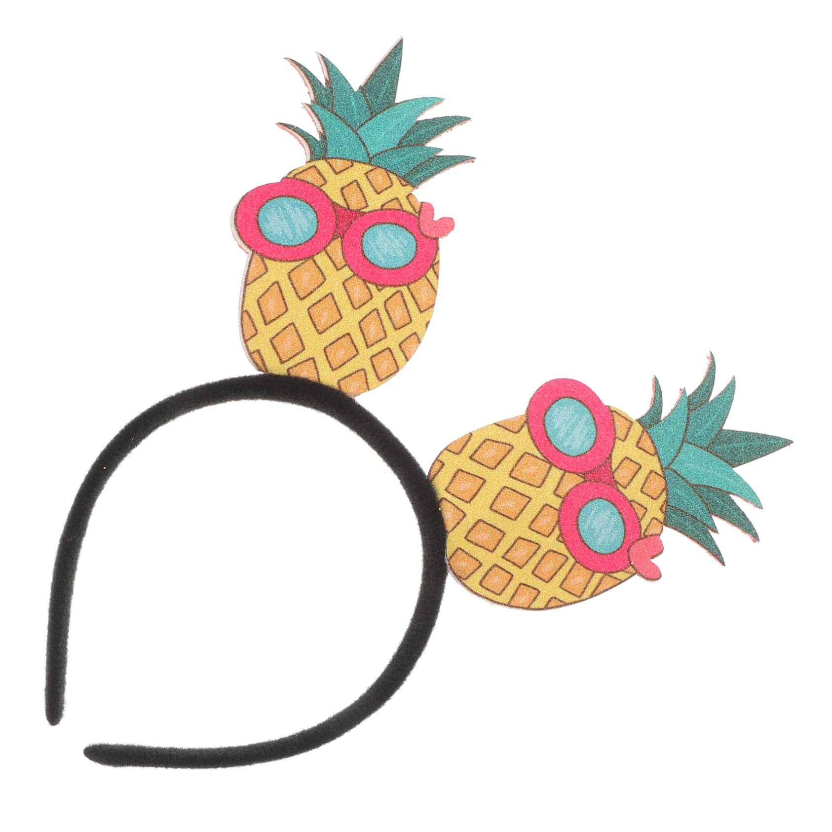 Vaguelly Hawaiian Headband Summer Pineapple Luau Party Hair Hoop for Women Girls Flexible Comfortable Fit Cosplay Hair Accessories
