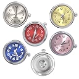 WBNYX 5 Pieces Interchangeable Charm Clasp Set,18mm Colorful Watch Shaped Jewelry Charms for DIY Bracelet, Ring, Earrings, Necklace & Amulet Accessories