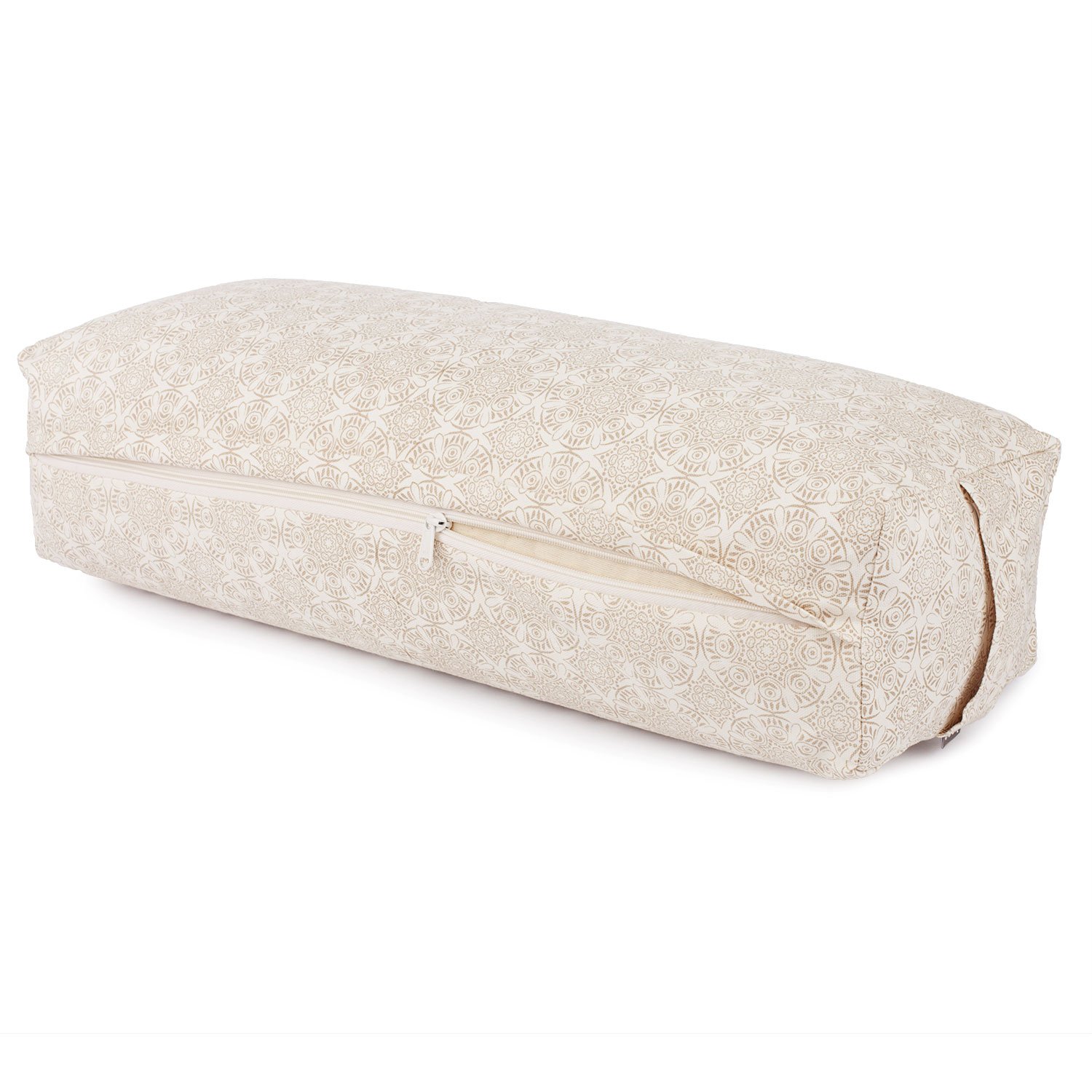 Bodhi Bolster de yoga Salamba | Colección Maharaja | Rectangular | Funda lavable de algodón con relleno de espelta | Accesorios de yoga para yoga restaurativo y Yin Yoga
