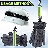 Vista 4 de 4 herramientas de bombero, incluye 2 bandas para casco de bombero, 2 correas para guantes, banda para casco de bombero, correa de seguridad