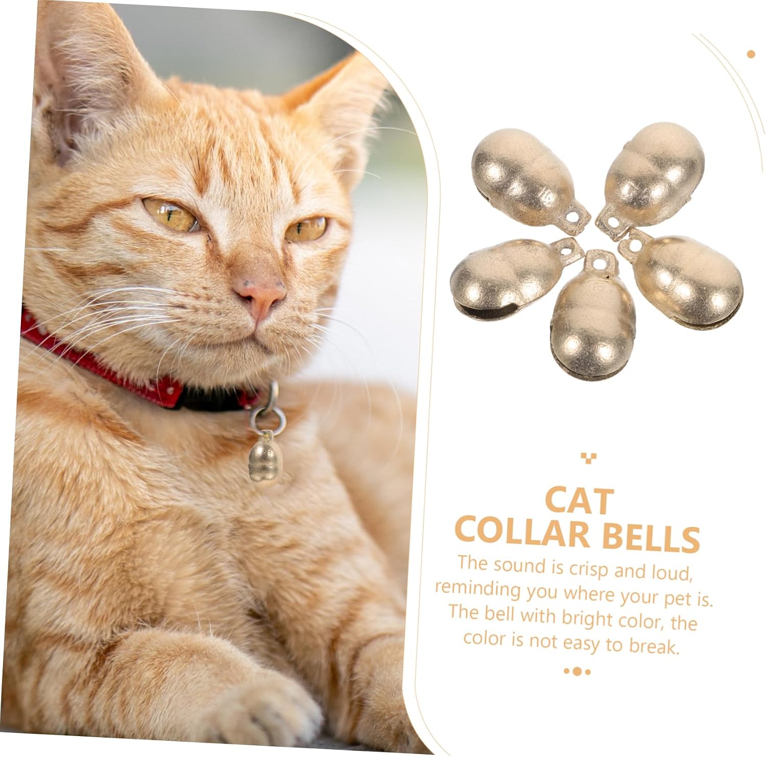 10pcs Pet Bells for Dog and Cat Collars Multi-function Wear-resistant Bells Crisp Sound for Pet Accessories and Decoration