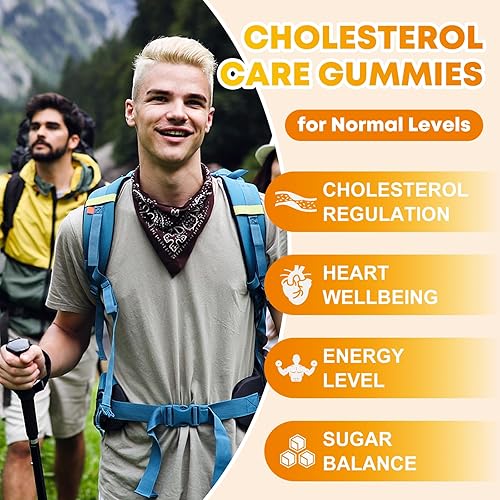 Miniatura 4 de Gomitas de suplementos de colesterol sin azúcar, apoyan niveles saludables de colesterol con 1200 mg de esteroles vegetales y estanoles, extracto de