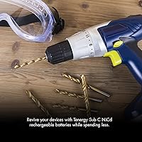 Vista 2 de Tenergy Batería recargable SubC 2200 mAh NiCd con parte superior plana (con pestañas)