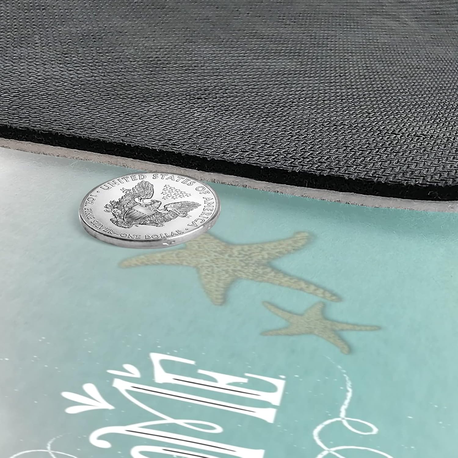 Starfish in Ocean Personalized Doormat Text Name Custom Indoor Outdoor Pet Mat Entrance Rugs Home Decor Welcome Door Mats 30 x 18 Inch