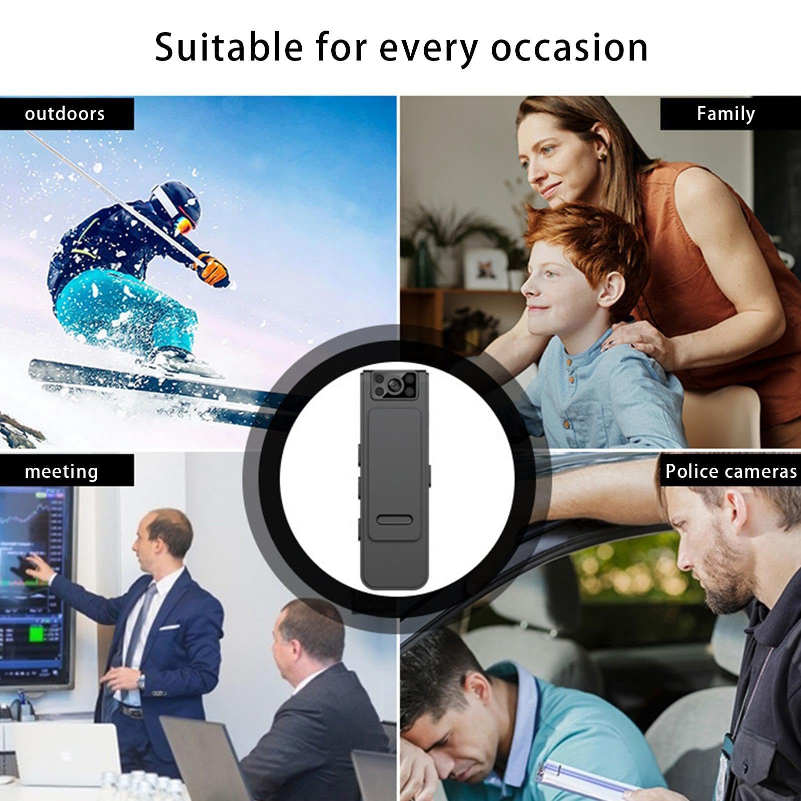 Rauschunterdrückung, Rauschunterdrückung, Video 4 K, Camcorder mit tragbarer Kamera 1080p, kabellose Kamera mit verstellbarem Recorder, 180 ° drehbares Objektiv