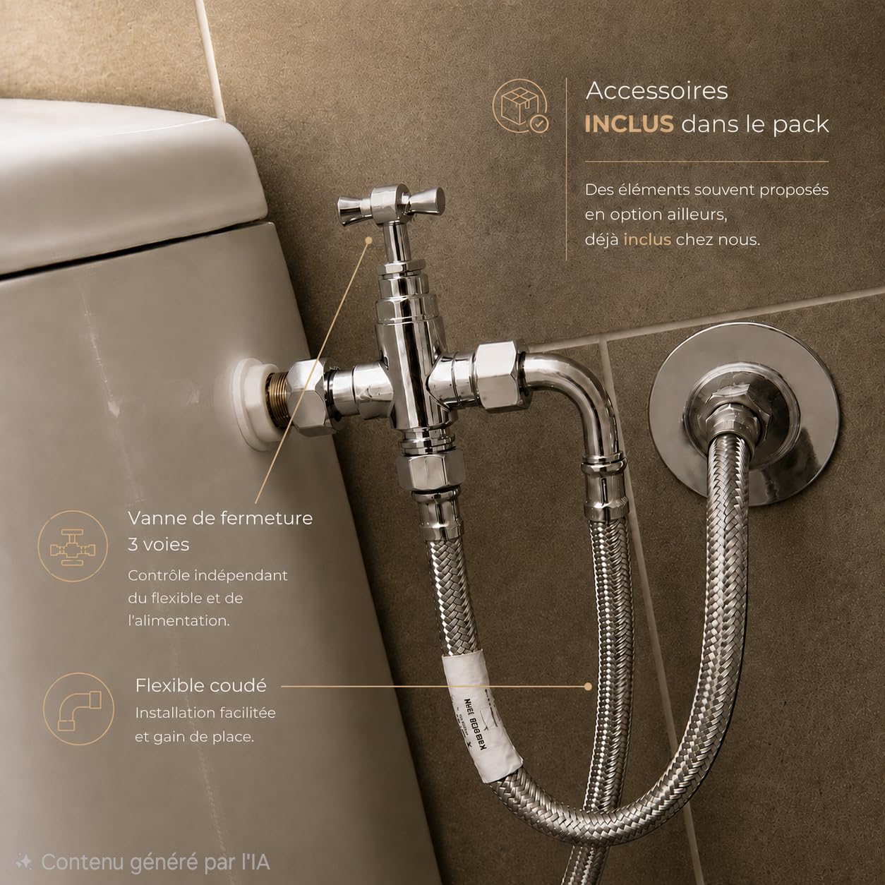 Toilette Japonaise – Kit Bidet WC Japonais Sans Électricité – Double Buse Avant/Arrière Autonettoyante – Bidet Toilette Pression Réglable – Abattant WC lavant hygiène intime facile à installer