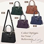 RAINSMORE Purses for Women Leather Handbags Stylish Top Handle Bag Waterproof Ladies Purses Anti Theft Handbags with Bow