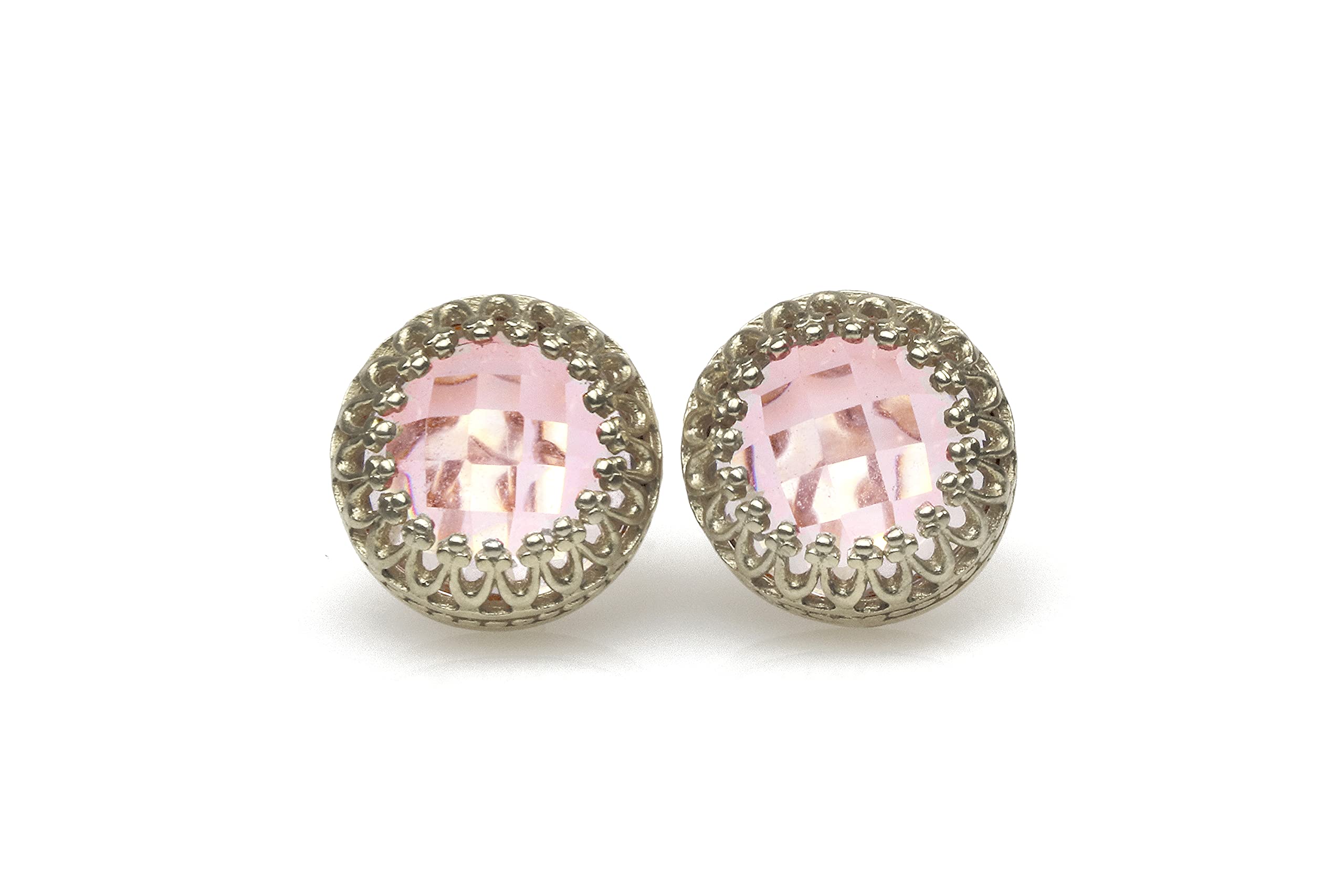 Boucles d'oreilles en quartz rose et argent 925 Bijoux Anémone