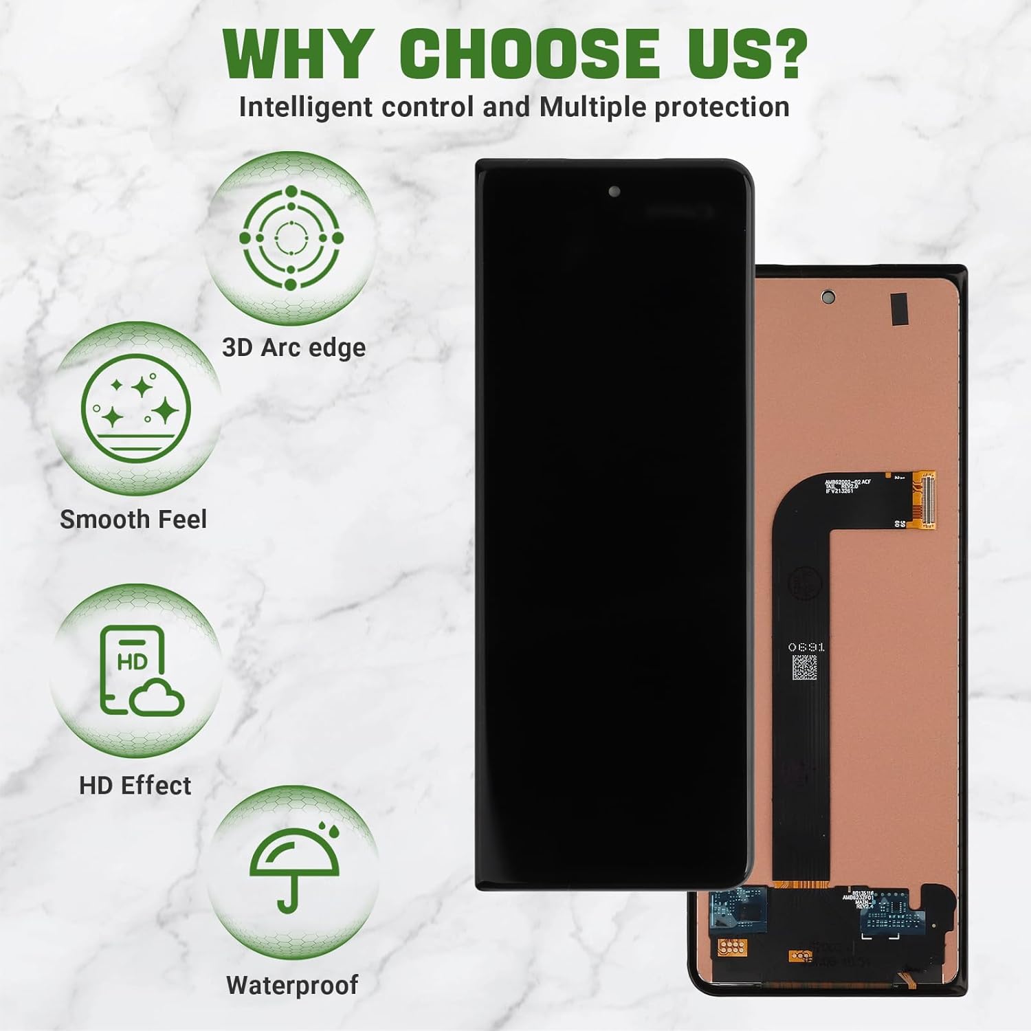 New 7.6'' TFT LCD Display for Galaxy Z Fold 3 5G SM-F926B F926U F926W with Upgraded Repair Tools Kit-NO Fingerprint Function