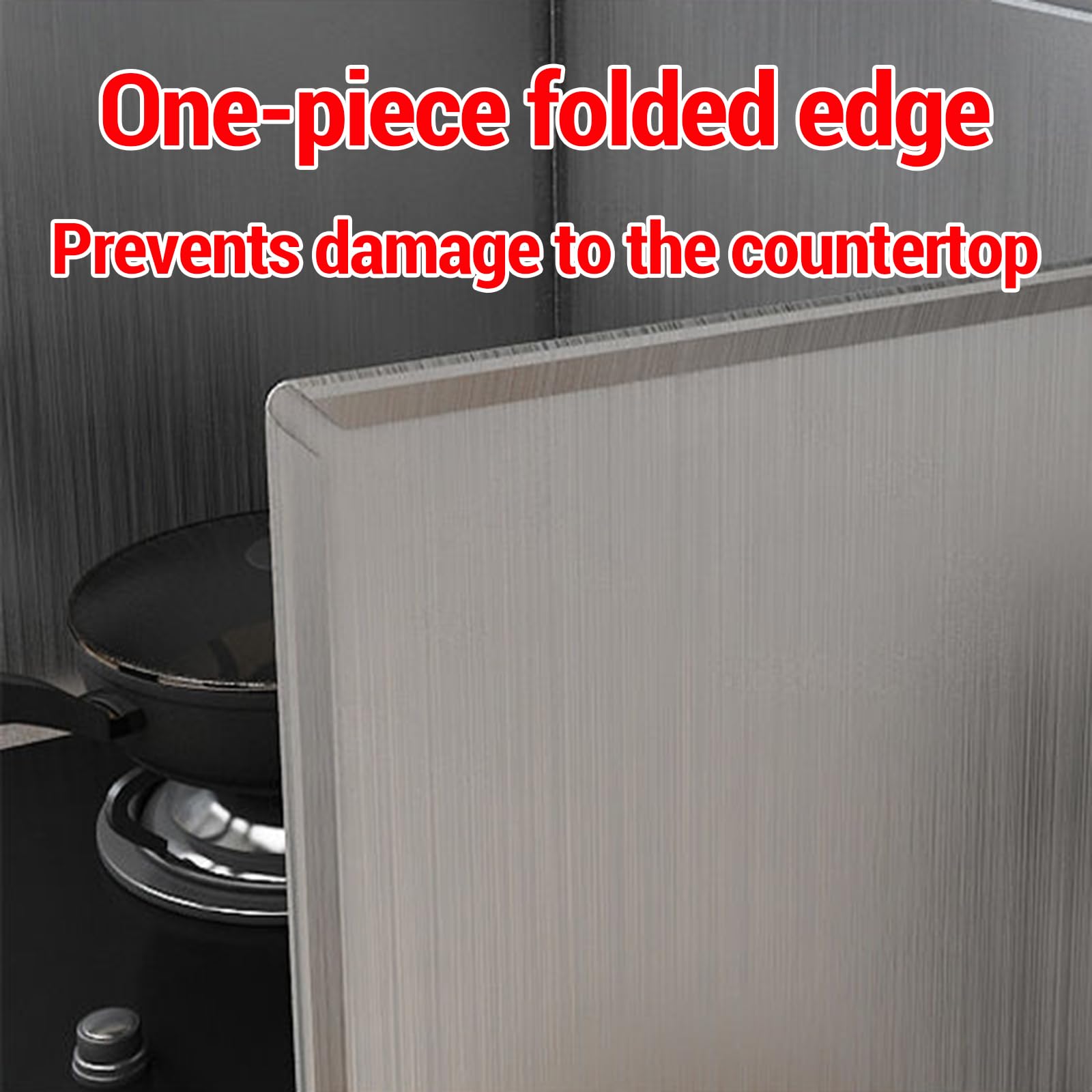 Plaque Anti Projection Cuisine pour Cuisson,Protection Anti-éClaboussures Pliable,CréDence De Cuisine INOX Brossé,Facile à Nettoyer,Aux Cuisines,Salles Manger
