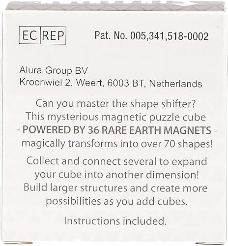 Miniatura 11 de Shashibo - Cubo que cambia de forma, juego para aliviar la ansiedad, con 36 imanes de tierras raras, premiado y patentado, extraordinario cubo