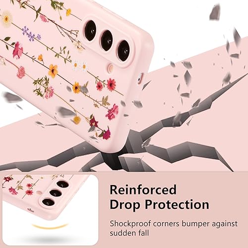 Vista 141 de ZTOFERA Funda protectora delgada para Samsung Galaxy S21 FE 5G, bonito diseño de flores para niñas y mujeres, funda protectora delgada para Galaxy