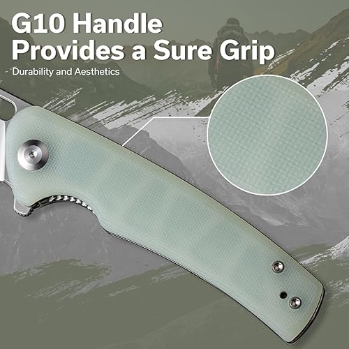 Miniatura 5 de SENCUT Navaja de bolsillo para hombre, cuchillo de tuerca para EDC, cuchillos plegables Vesperon con hoja de 3.35 pulgadas, mango G10 con bloqueo de