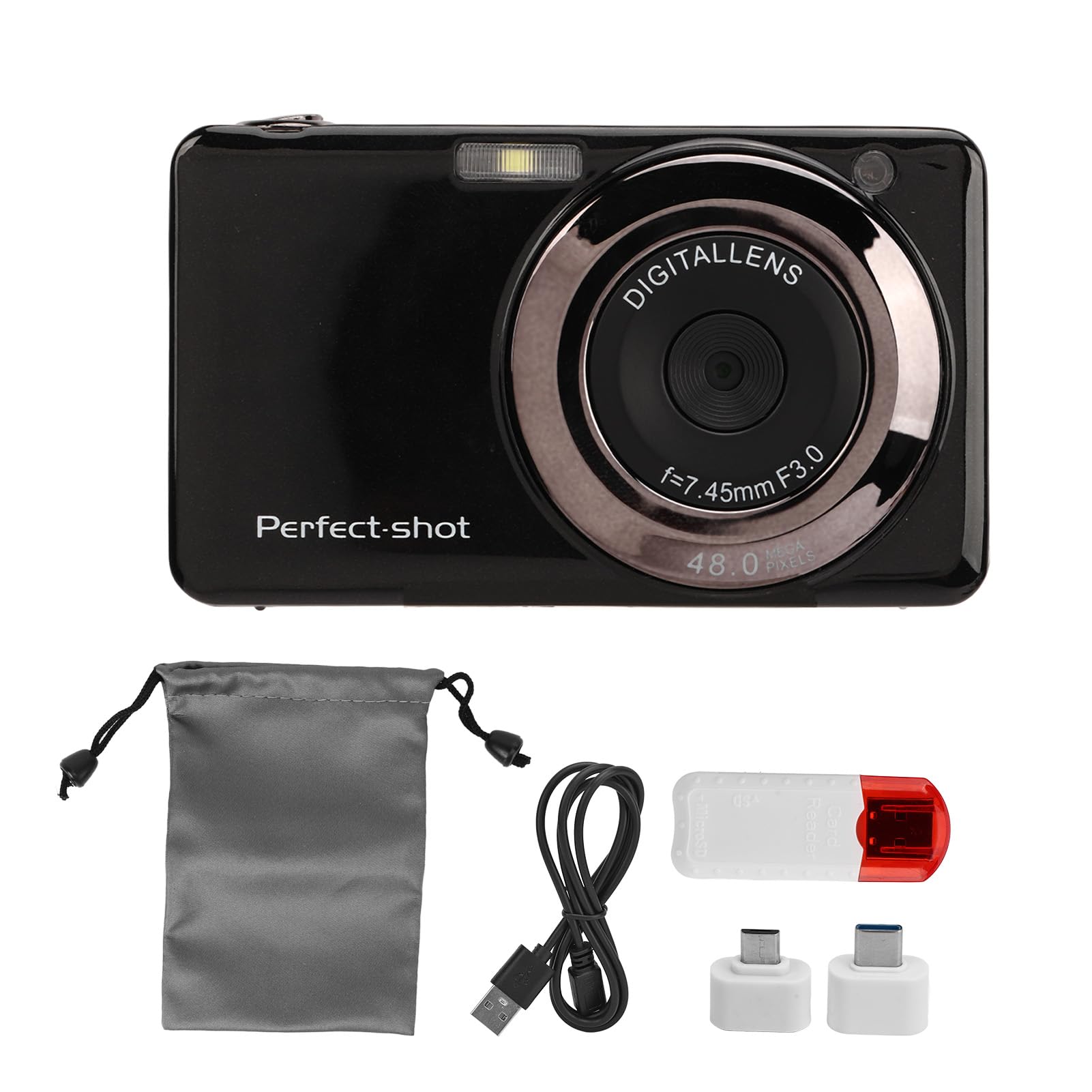 Fotocamera Digitale, Fotografia HD da 48 MP, Luce di Riempimento Incorporata, Scheda di Memoria di Supporto, Ampiamente Usata per Studenti, Adolescenti, Bambini, Viola