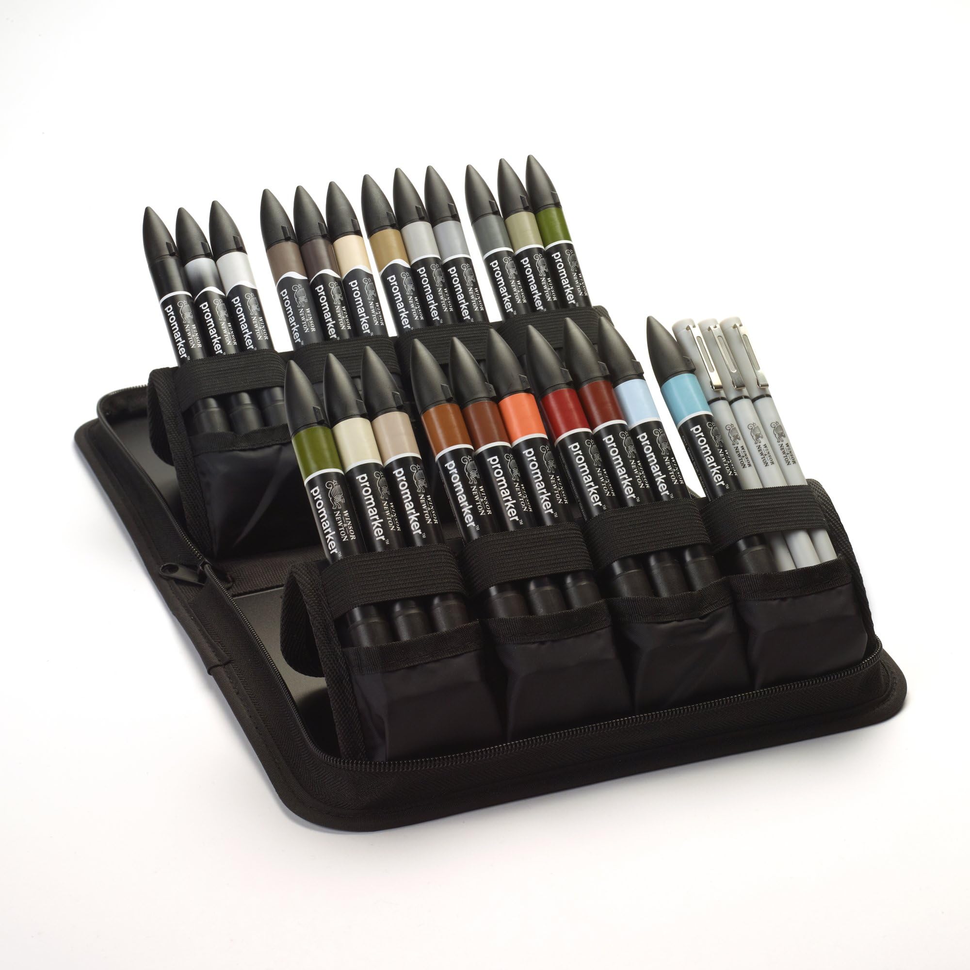 Winsor & Newton Promarker & Fineliner - Set de rotuladores de Diseño de Interiores, Estuche de 26