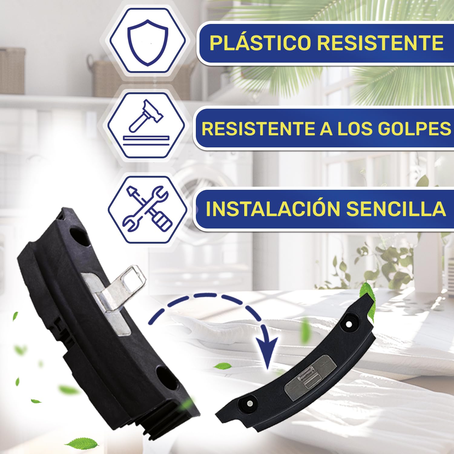 Gancho para Puerta de Secadora de Ropa 180x73x49 mm con el Código Original 623811 00623811 para Bosch para Balay para Constructa para Siemens para Neff - Garantía de 10 Años - MONTERAL