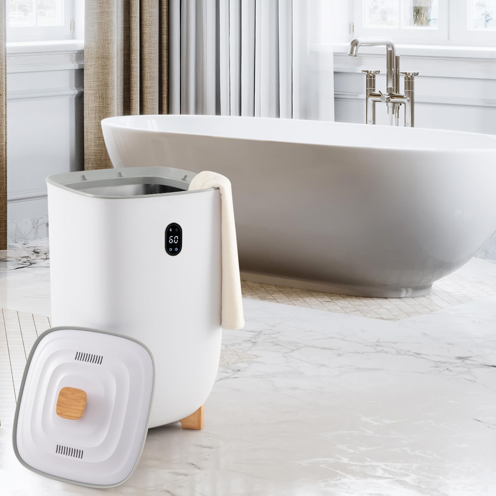 COSTWAY Calentador de Toallas Grande 35L, Temporizador de 20-90 Minutos y Modo de Secado de 2-5 Horas, Apagado Automático, Secador de Toallas Electrico