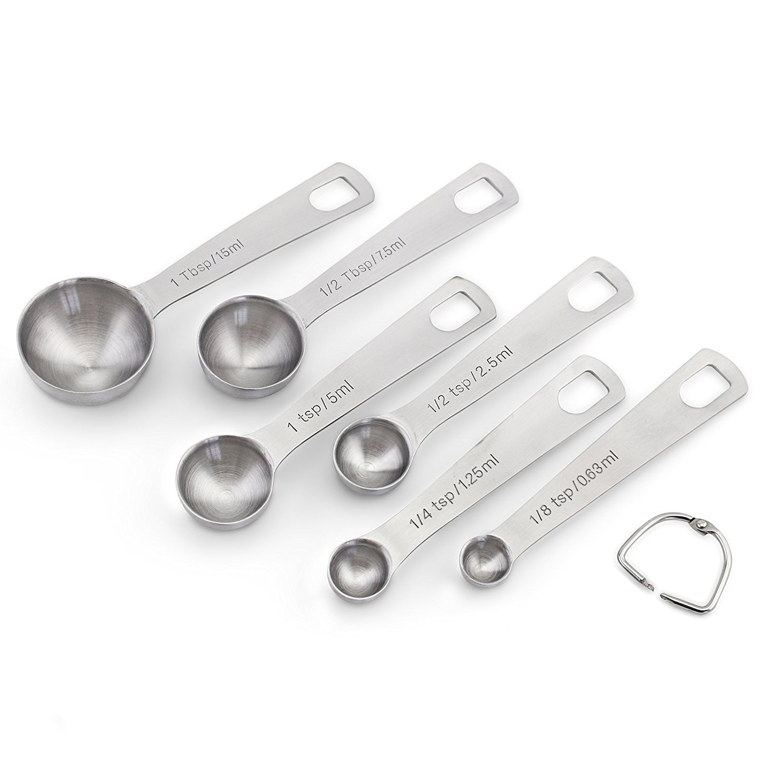 3-teiliges Edelstahl Messlöffel-Set – Je 15 Ml, Kurzer Griff, Für Kaffee, Tee, Mehl & Flüssigkeiten